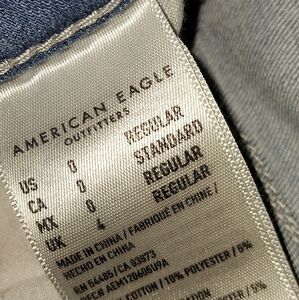 American eagle size 0 hi rise distressed jeggings
